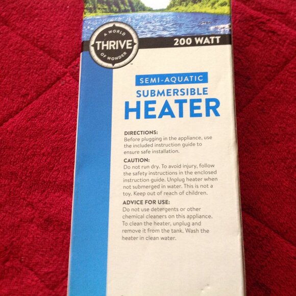 New in Box 200 Watt Thrive Semi-Aquatic Submersible Heater - Picture 4 of 5